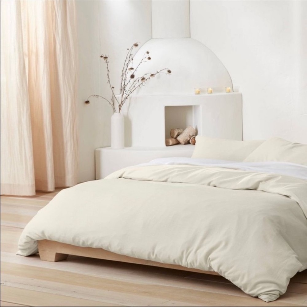 Full/Queen Heavyweight Linen Blend Duvet
Cover & Sham Set natural - Casaluna